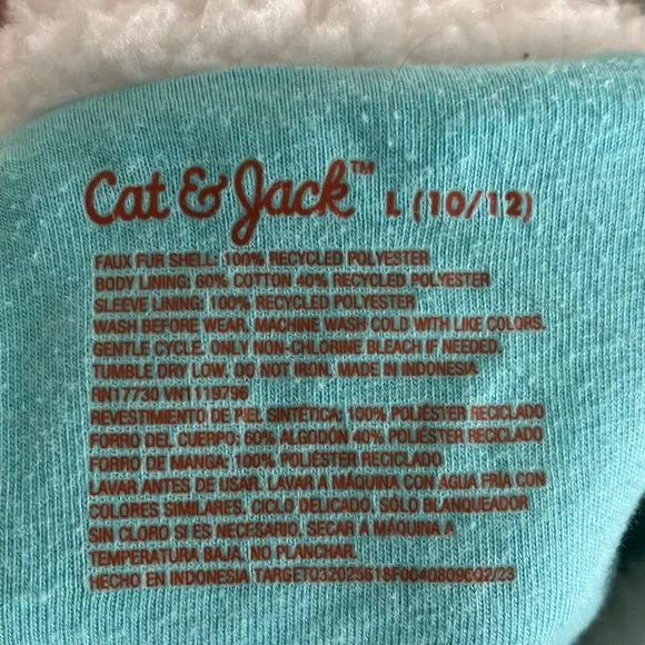🔹4 for $30 Cat & Jack Sherpa Jacket, Large (10/12) - Picture 4 of 4